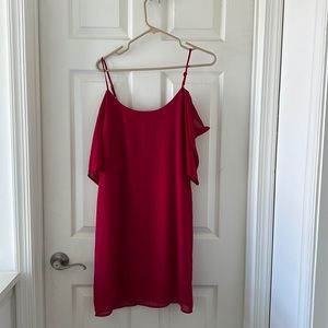 Red party dress